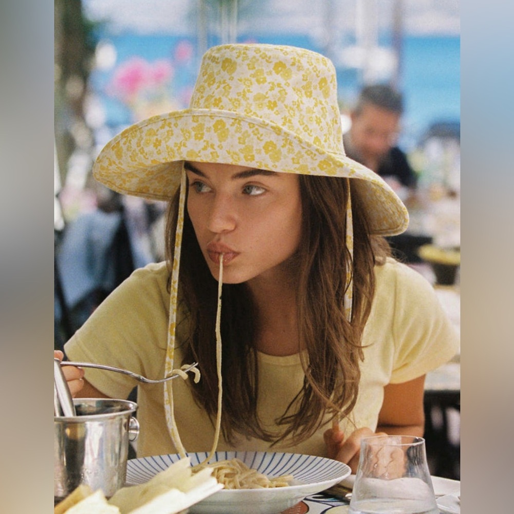 Lack Of Color Yellow Floral Hat